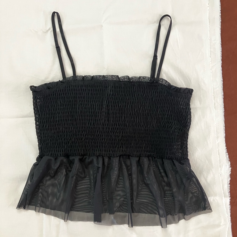 Anthropologie smocked peplum blouse